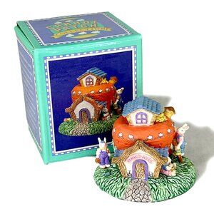Carrot Patch, Bud & Bonnie's Bunny Abode Vintage Easter Diorama Figurine